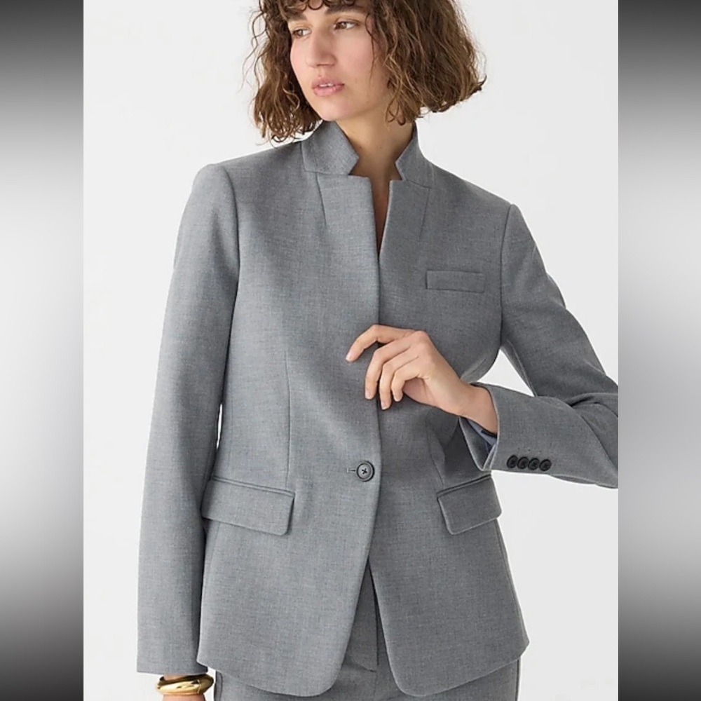J. Crew Regent Women's Light Gray All Four Seasons Blazer